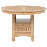 Lavon Light Oak Oval 60-inch Wood Extension Leaf Dining Table from Coaster - Luna Furniture
