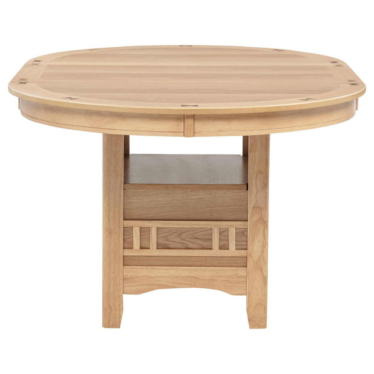 Lavon Light Oak Oval 60-inch Wood Extension Leaf Dining Table from Coaster - Luna Furniture