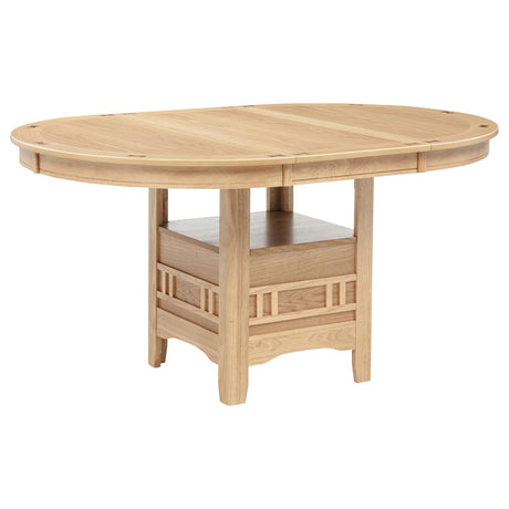 Lavon Light Oak Oval 60-inch Wood Extension Leaf Dining Table from Coaster - Luna Furniture