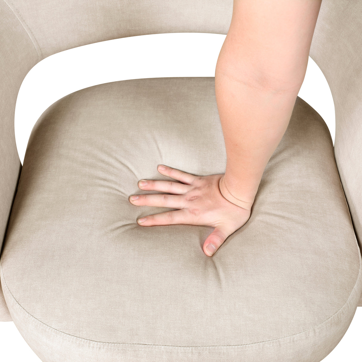 Lavon Taupe Swivel Chair from Homelegance - Luna Furniture