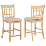 Lavon Gray and Light Oak Wood Counter Height Dining Chair, Set of 2 from Coaster - Luna Furniture