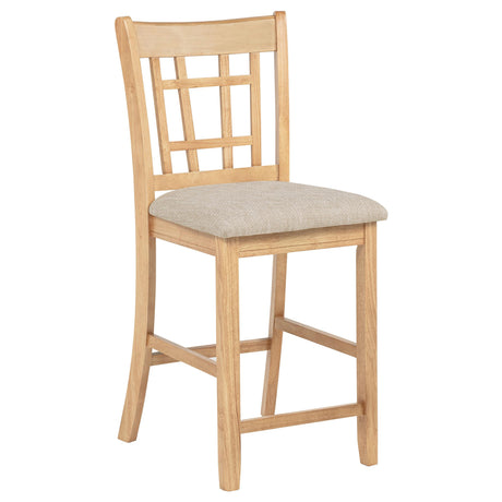 Lavon Gray and Light Oak Wood Counter Height Dining Chair, Set of 2 from Coaster - Luna Furniture