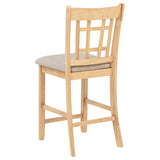 Lavon Gray and Light Oak Wood Counter Height Dining Chair, Set of 2 from Coaster - Luna Furniture