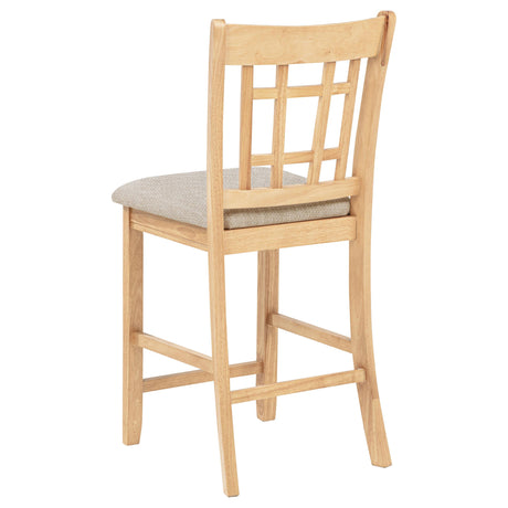Lavon Gray and Light Oak Wood Counter Height Dining Chair, Set of 2 from Coaster - Luna Furniture
