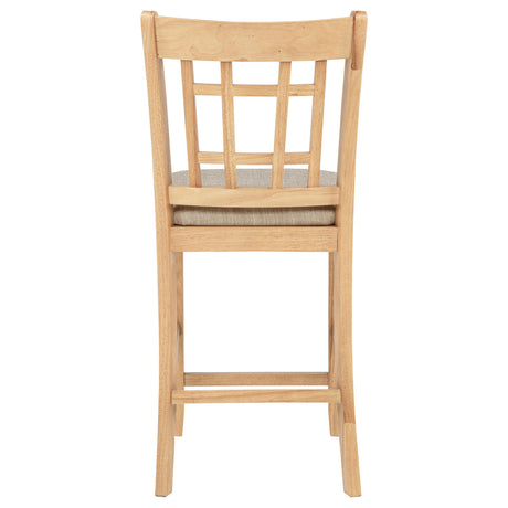 Lavon Gray and Light Oak Wood Counter Height Dining Chair, Set of 2 from Coaster - Luna Furniture