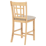 Lavon Gray and Light Oak Wood Counter Height Dining Chair, Set of 2 from Coaster - Luna Furniture