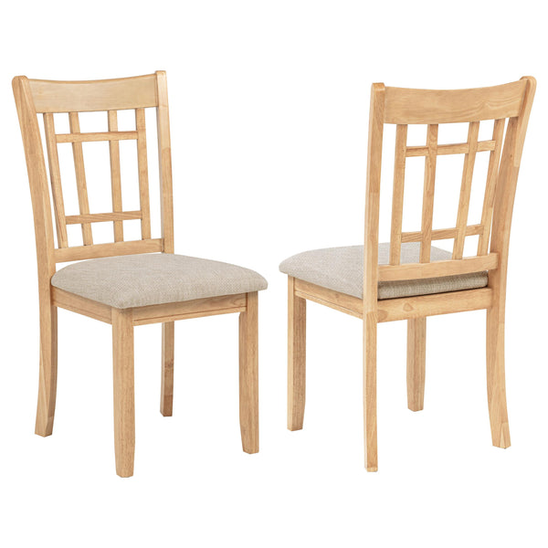 Lavon Gray and Light Oak Wood Dining Side Chair, Set of 2