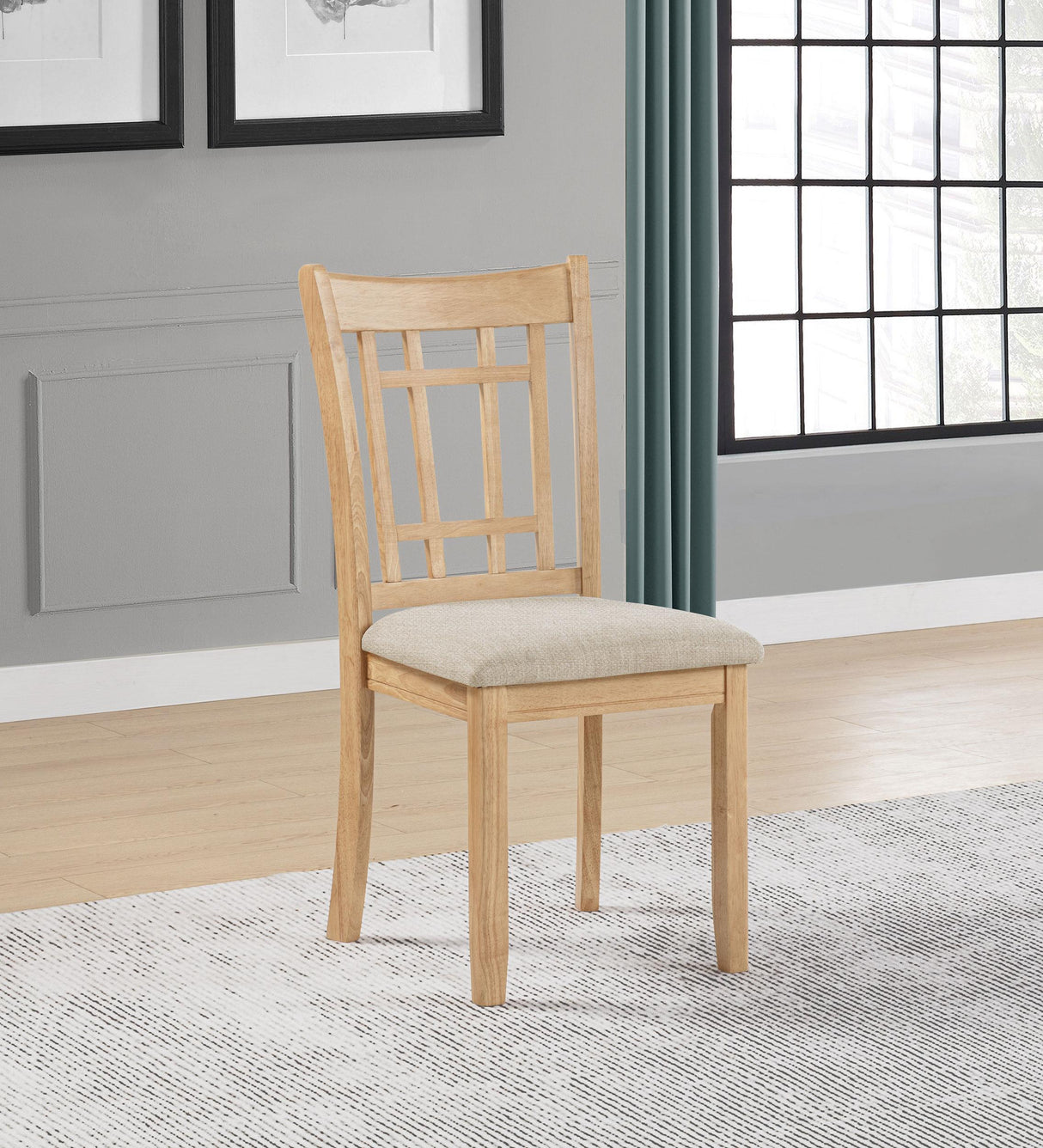 Lavon Gray and Light Oak Wood Dining Side Chair, Set of 2 from Coaster - Luna Furniture