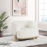 Lawler Ivory Upholstered Barrel Back Accent Chair from Coaster - Luna Furniture