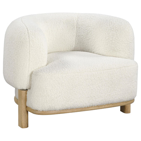 Lawler Ivory Upholstered Barrel Back Accent Chair from Coaster - Luna Furniture