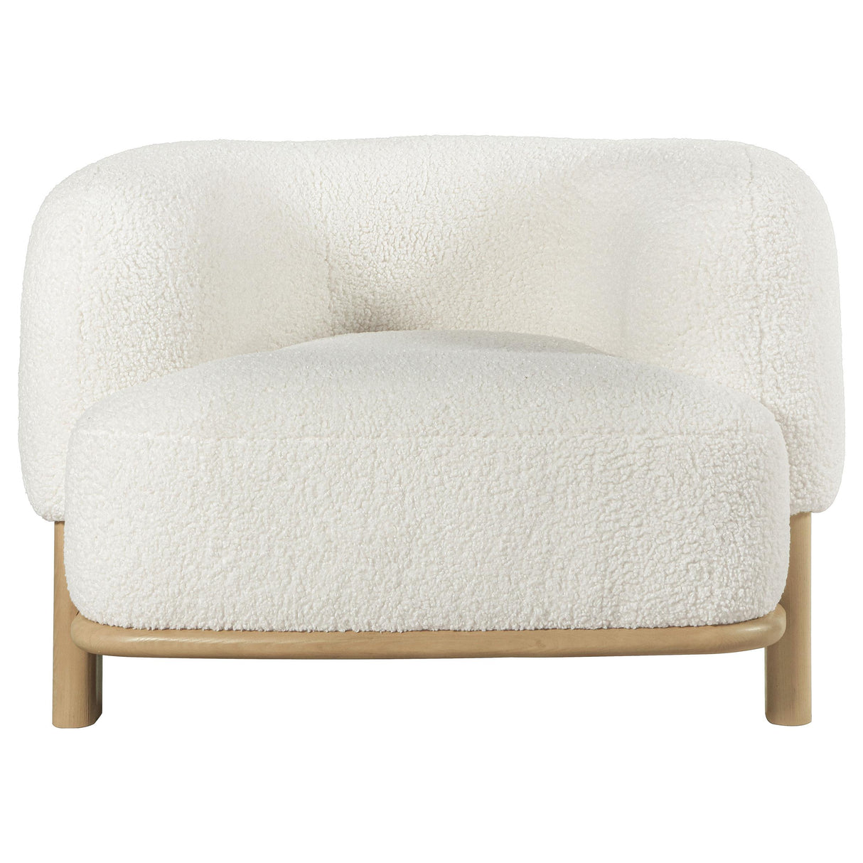 Lawler Ivory Upholstered Barrel Back Accent Chair from Coaster - Luna Furniture