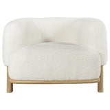 Lawler Ivory Upholstered Barrel Back Accent Chair from Coaster - Luna Furniture