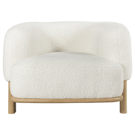 Lawler Ivory Upholstered Barrel Back Accent Chair from Coaster - Luna Furniture
