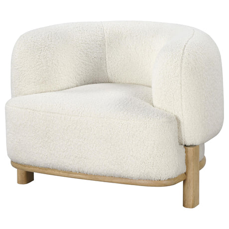 Lawler Ivory Upholstered Barrel Back Accent Chair from Coaster - Luna Furniture