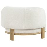 Lawler Ivory Upholstered Barrel Back Accent Chair from Coaster - Luna Furniture