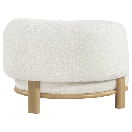 Lawler Ivory Upholstered Barrel Back Accent Chair from Coaster - Luna Furniture