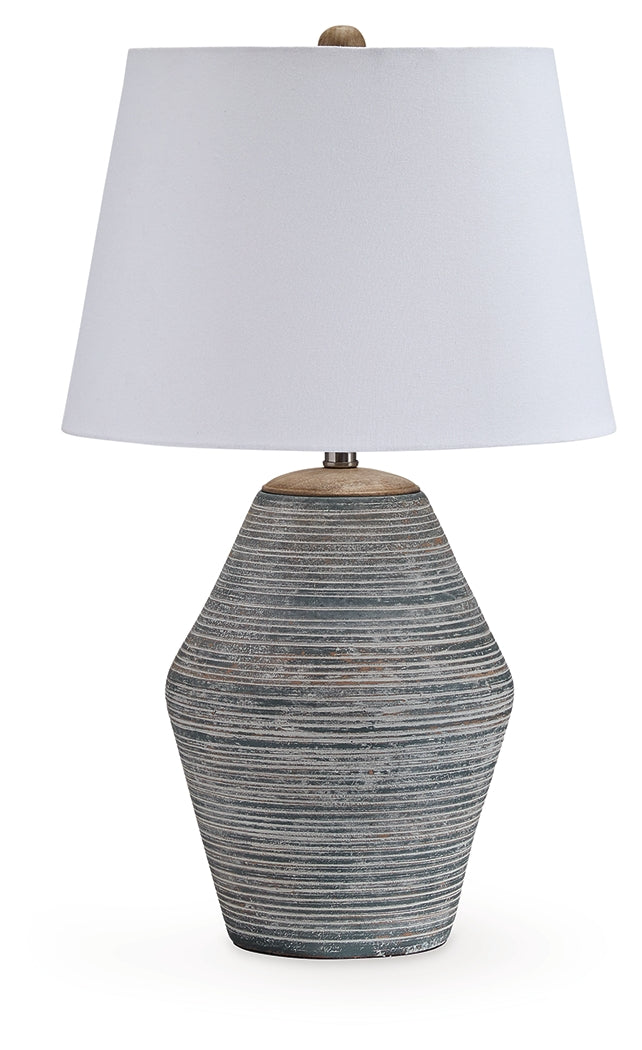 Lawrock Antique Blue Table Lamp from Ashley Furniture - Luna Furniture