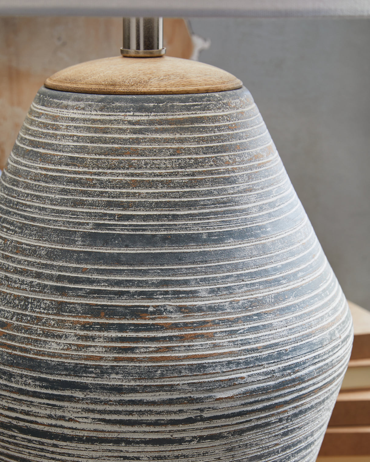 Lawrock Antique Blue Table Lamp from Ashley Furniture - Luna Furniture