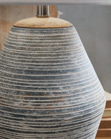 Lawrock Antique Blue Table Lamp from Ashley Furniture - Luna Furniture