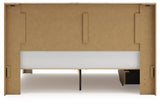 Lawroy Light Natural King Panel Bed with 2 Nightstands from Ashley - Luna Furniture