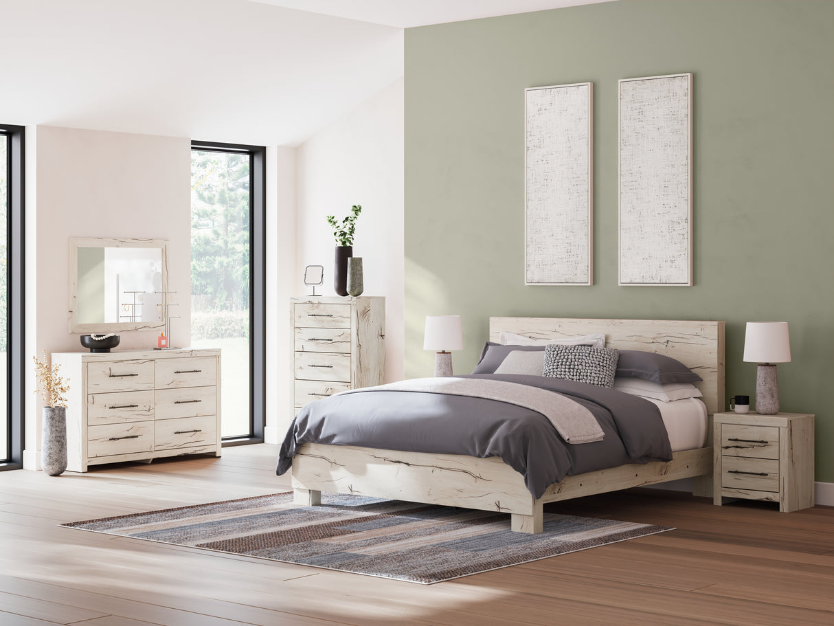 Lawroy Light Natural King Panel Bed from Ashley - Luna Furniture