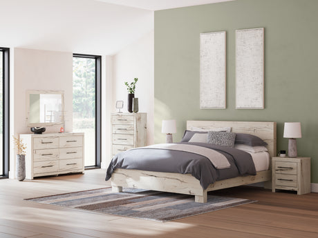 Lawroy Light Natural King Panel Bed from Ashley - Luna Furniture