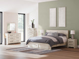 Lawroy Light Natural King Storage Platform Bed from Ashley - Luna Furniture