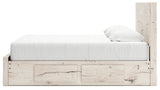 Lawroy Light Natural King Storage Platform Bed with 6 Drawers from Ashley - Luna Furniture