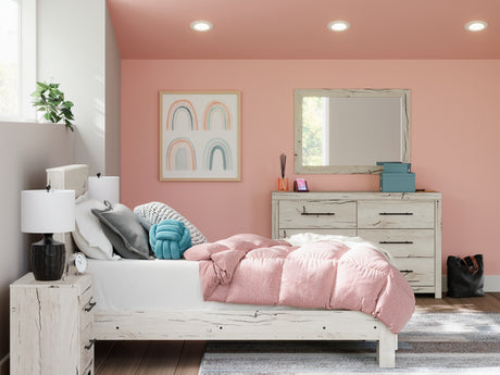 Lawroy Light Natural Twin Panel Bed from Ashley - Luna Furniture