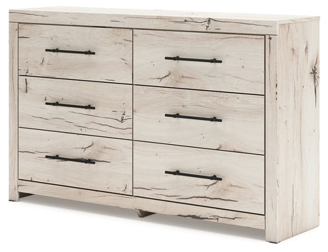 Lawroy Light Natural Queen Panel Bed with Dresser and 2 Nightstands from Ashley - Luna Furniture