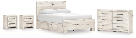 Lawroy Light Natural Queen Panel Bed with Dresser and 2 Nightstands from Ashley - Luna Furniture