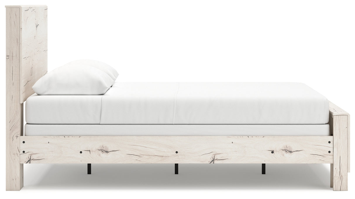 Lawroy Queen Panel Bed with Dresser in Light Natural from Ashley - Luna Furniture