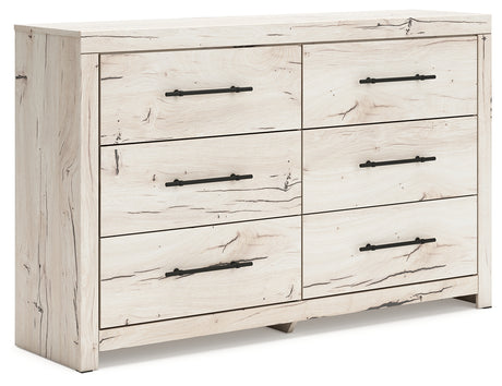 Lawroy Light Natural Queen Panel Bed with Dresser from Ashley - Luna Furniture