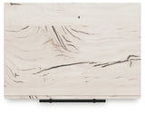Lawroy Light Natural Queen Panel Bed with Mirrored Dresser, Chest and 2 Nightstands from Ashley - Luna Furniture