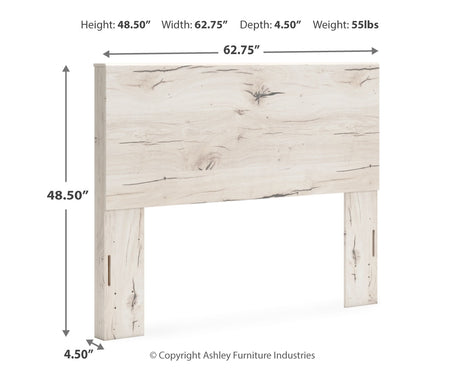 Lawroy Queen Panel Headboard with Dresser in Light Natural from Ashley - Luna Furniture