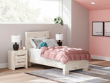 Lawroy Twin Panel Bed with Dresser and 2 Nightstands in Light Natural from Ashley - Luna Furniture