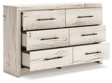 Lawroy Twin Panel Bed with Dresser in Light Natural from Ashley - Luna Furniture
