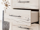 Lawroy Light Natural Twin Panel Bed with Dresser from Ashley - Luna Furniture
