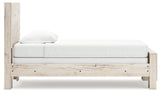 Lawroy Light Natural Twin Panel Bed with Storage with Mirrored Dresser and Chest from Ashley Furniture - Luna Furniture
