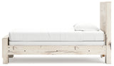 Lawroy Light Natural Twin Panel Bed with Storage with Mirrored Dresser and Chest from Ashley Furniture - Luna Furniture