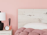 Lawroy Light Natural Twin Panel Bed with Storage with Mirrored Dresser and Chest from Ashley Furniture - Luna Furniture