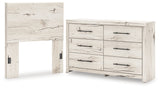 Lawroy Twin Panel Headboard with Dresser in Light Natural from Ashley - Luna Furniture