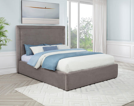 Lawson Mushroom 55-inch Upholstered Eastern King Platform Bed from Coaster - Luna Furniture