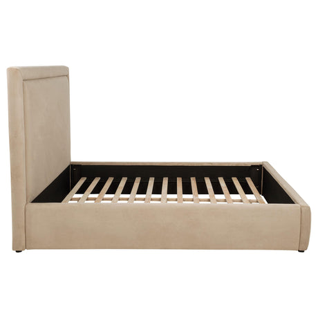 Lawson Light Saddle 55-inch Upholstered Queen Platform Bed from Coaster - Luna Furniture