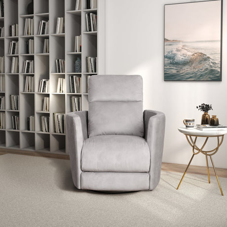 Lawson Latte Linen Swivel Glider Recliner Chair from Midinmod - Luna Furniture