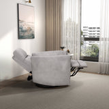 Lawson Latte Linen Swivel Glider Recliner Chair from Midinmod - Luna Furniture