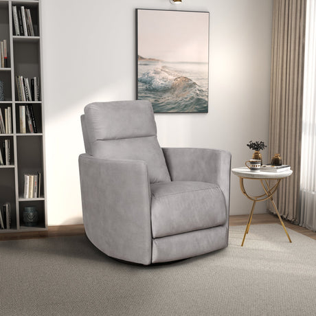 Lawson Latte Linen Swivel Glider Recliner Chair from Midinmod - Luna Furniture