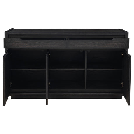 Leandro Burnished Black 2-Drawer Dining Sideboard Server from Coaster - Luna Furniture