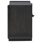 Leandro Burnished Black 2-Drawer LED Nightstand with USB from Coaster - Luna Furniture