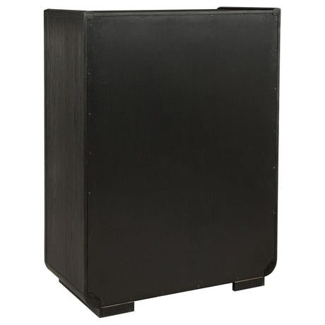 Leandro Burnished Black 5-Drawer Bedroom Chest from Coaster - Luna Furniture